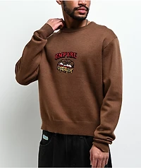 Empyre Sando Brown Crop Sweater