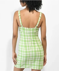 Empyre Sasha Green Plaid Tank Dress