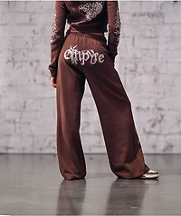 Empyre Scene Brown Wide Leg Sweatpants