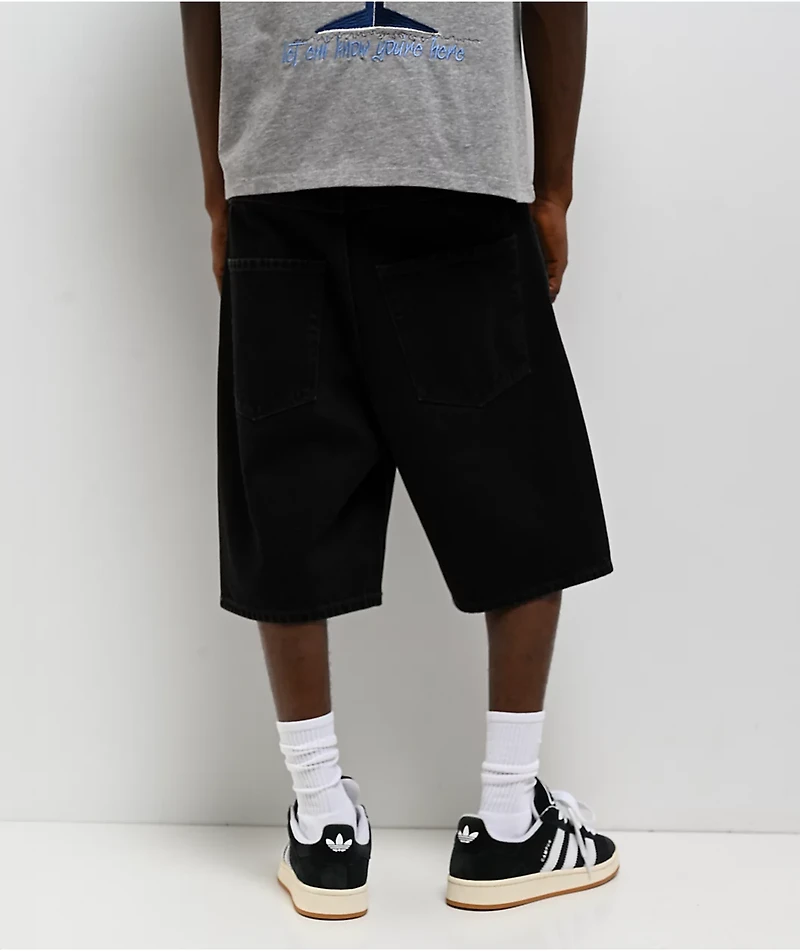 Empyre Schmutz Black Wash Loose Fit Skate Shorts