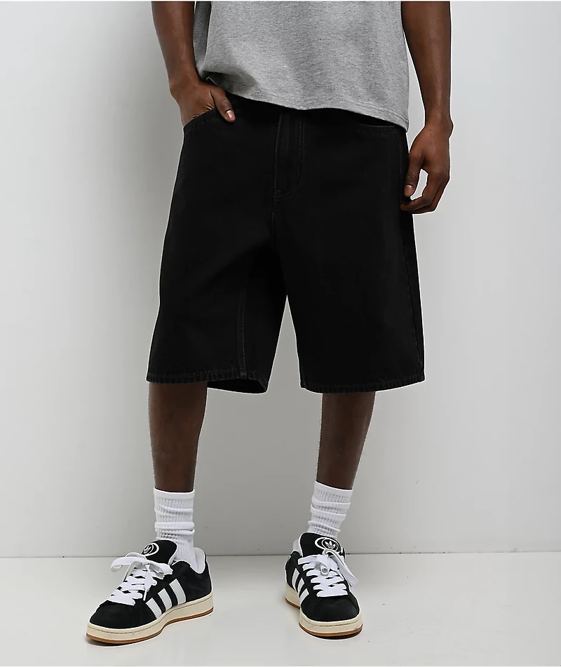 Empyre Schmutz Black Wash Loose Fit Skate Shorts