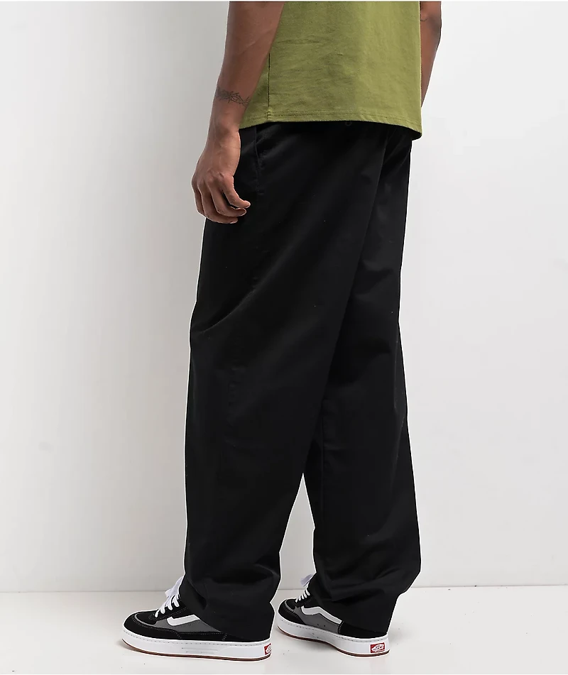 Empyre School Black Loose Skate Pleated Chino Pants