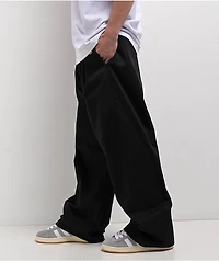 Empyre School Black Ultra Wide Skate Pleated Chino Pants
