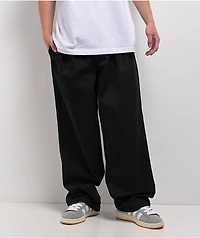 Empyre School Black Ultra Wide Skate Pleated Chino Pants