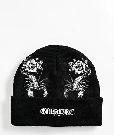 Empyre Scorpion Rose Black Beanie