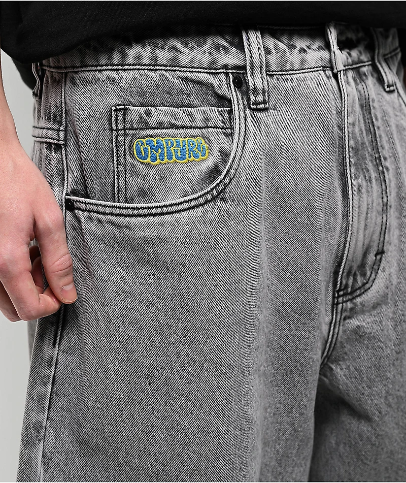 Empyre Scramble Grey Wash Ultra Wide Jeans