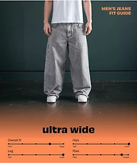 Empyre Scramble Grey Wash Ultra Wide Jeans