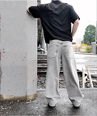 Empyre Scramble Grey Wash Ultra Wide Jeans