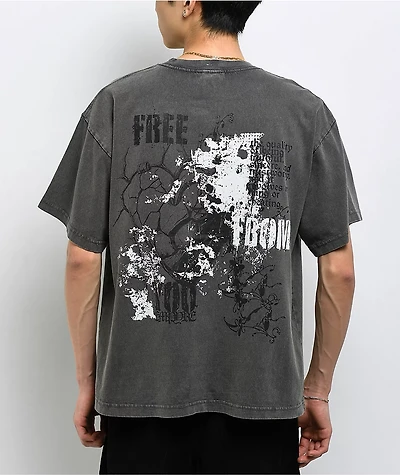 Empyre Scratch Vintage Grey Wash T-Shirt