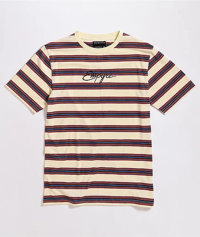 Empyre Script Stripe Cream T-Shirt