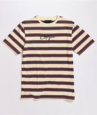 Empyre Script Stripe Cream T-Shirt