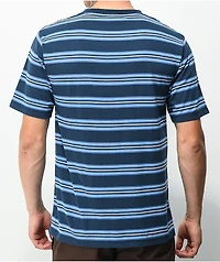 Empyre Scripts Blue, Navy & White Stripe Knit T-Shirt