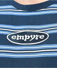 Empyre Scripts Blue, Navy & White Stripe Knit T-Shirt