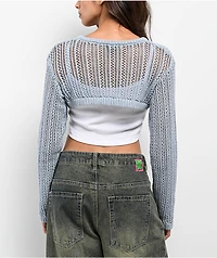 Empyre Shan Light Blue Shrug Sweater