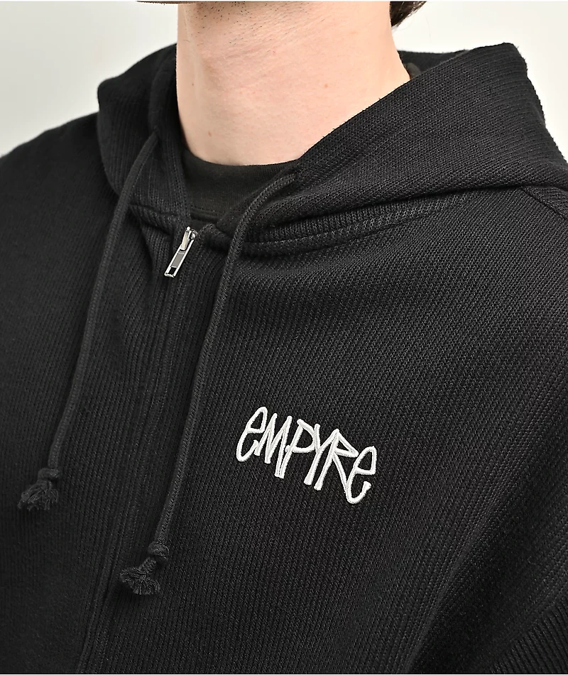 Empyre Shin Splints Black Ribbed Zip Hoodie