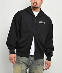 Empyre Shin Splints Black Ribbed Zip Hoodie