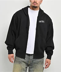 Empyre Shin Splints Black Ribbed Zip Hoodie