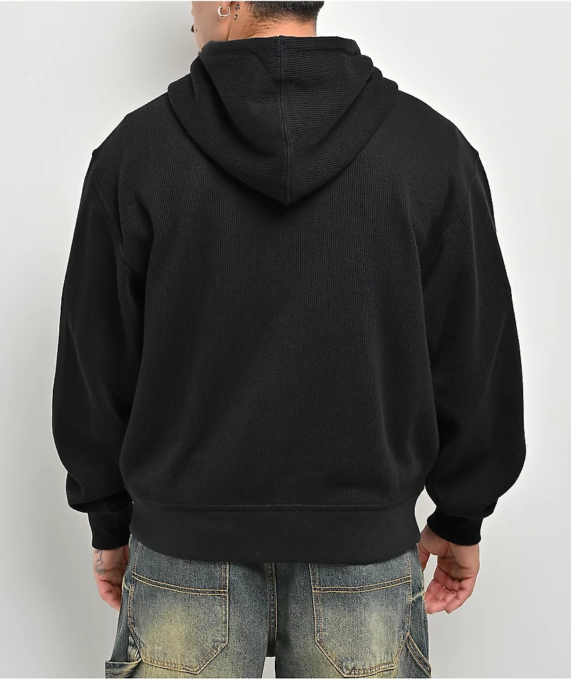 Empyre Shin Splints Black Ribbed Zip Hoodie