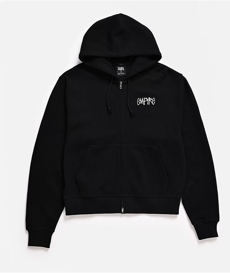 Empyre Shin Splints Black Ribbed Zip Hoodie