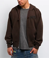 Empyre Shin Splints Brown Zip Hoodie