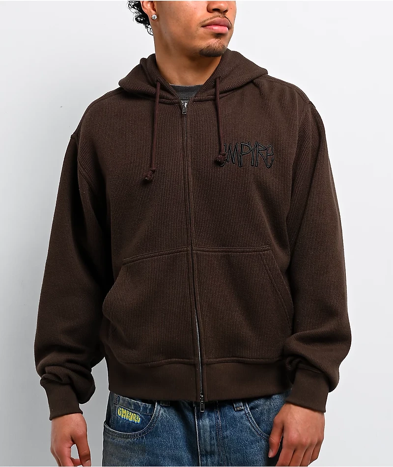 Empyre Shin Splints Brown Zip Hoodie