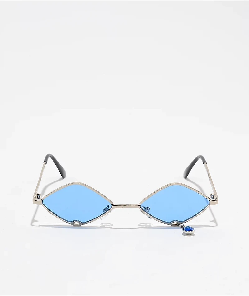 Empyre Shine Diamond Jewel Blue Sunglasses
