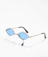 Empyre Shine Diamond Jewel Blue Sunglasses