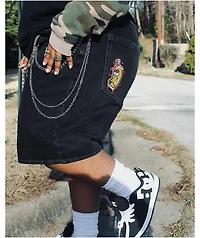 Empyre Shmutz Black Denim Skate Shorts