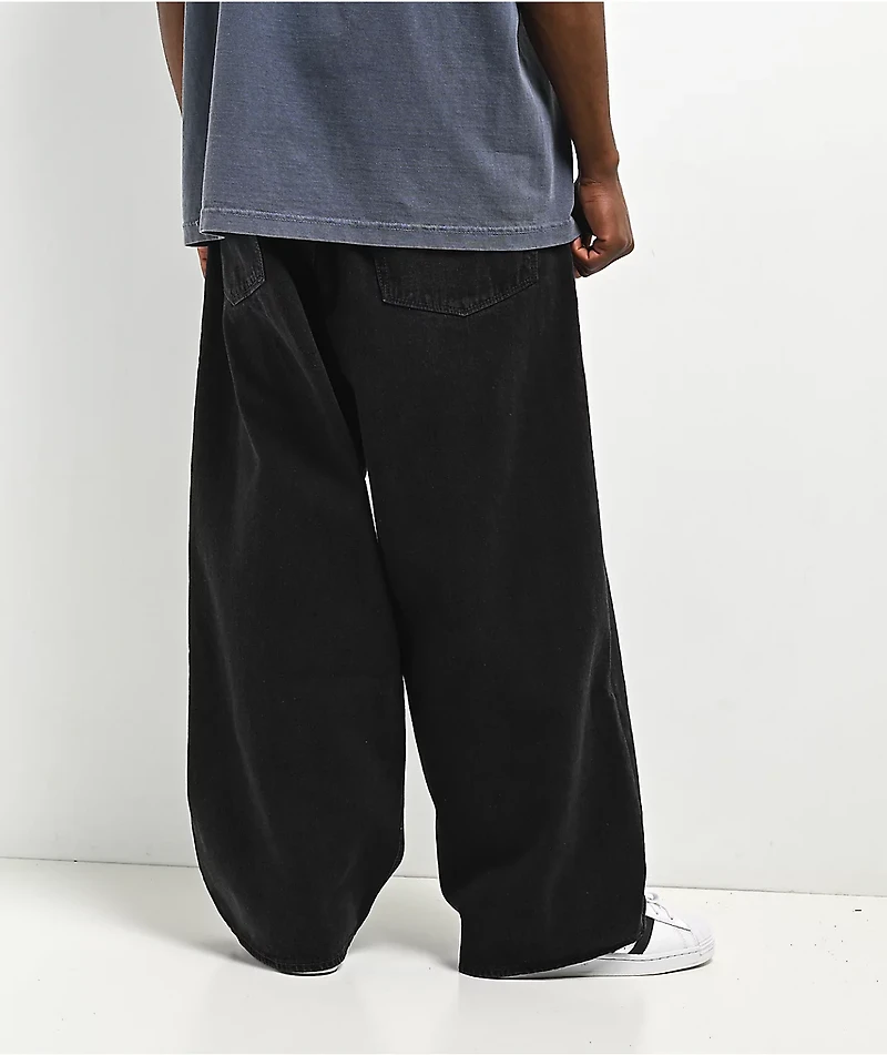 Empyre Shmutz Black Ultra Wide Denim Skate Jeans