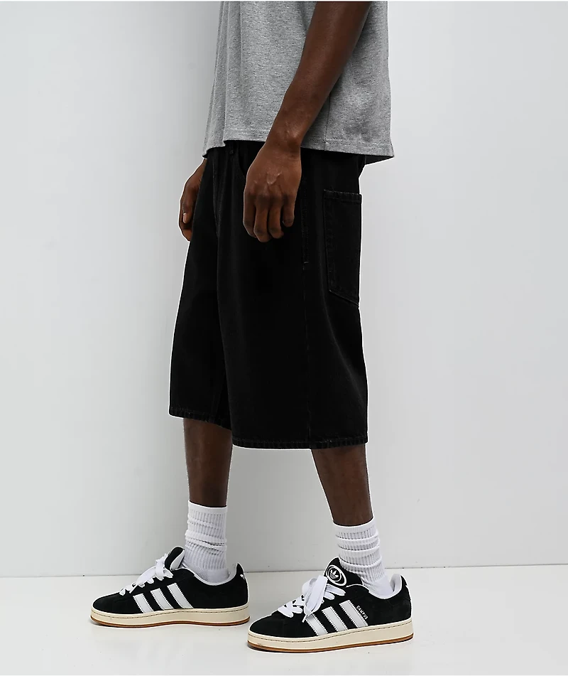 Empyre Shmutz Black Wash Loose Fit Skate Shorts