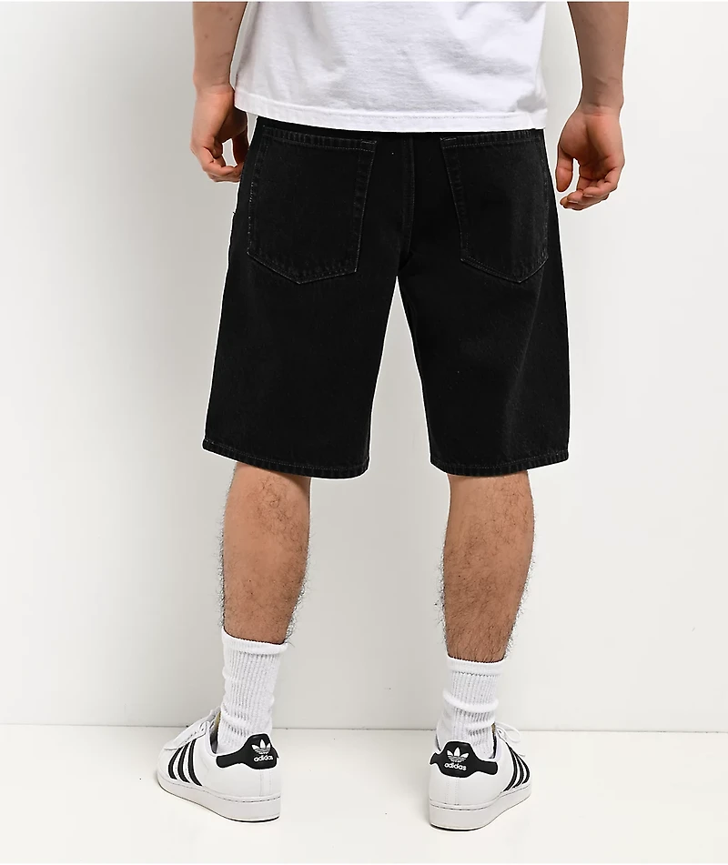 Empyre Shmutz Black Wash Loose Fit Skate Shorts
