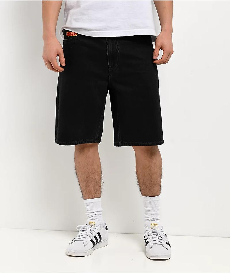 Empyre Shmutz Black Wash Loose Fit Skate Shorts