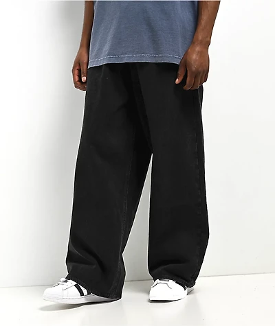 Empyre Shmutz Ultra Wide Black Denim Skate Jeans