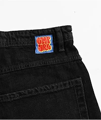 Empyre Shmutz Ultra Wide Black Denim Skate Shorts