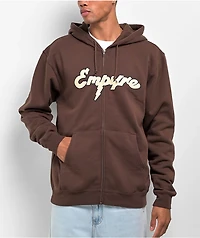Empyre Sidebar Dark Brown Zip Hoodie