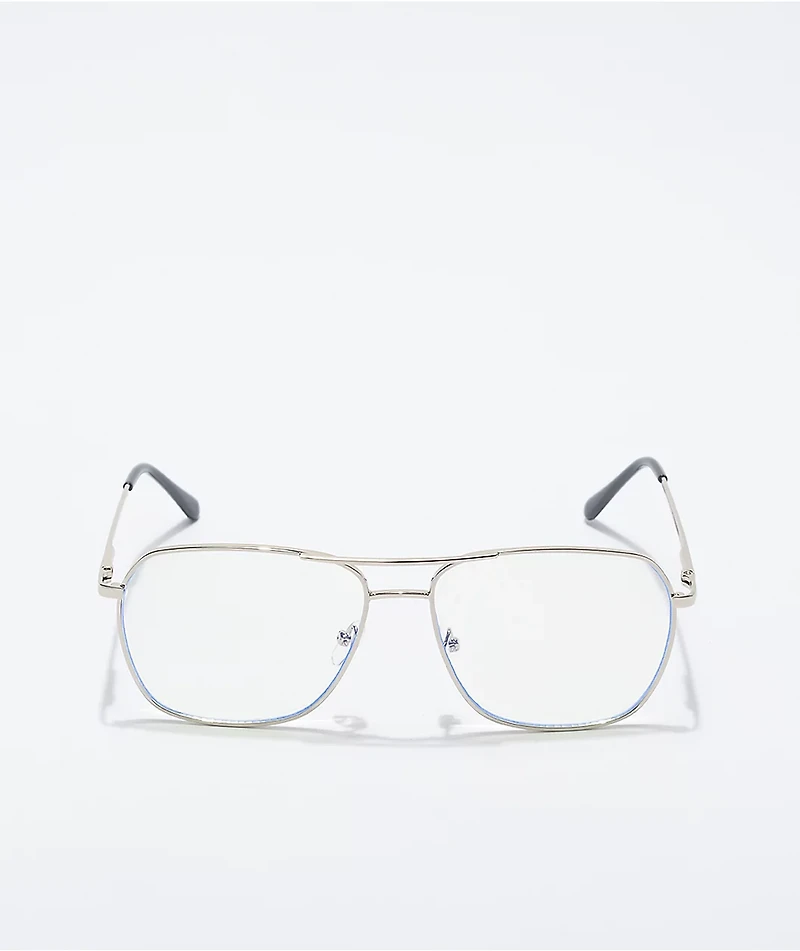 Empyre Silver Pilot Blue Light Glasses