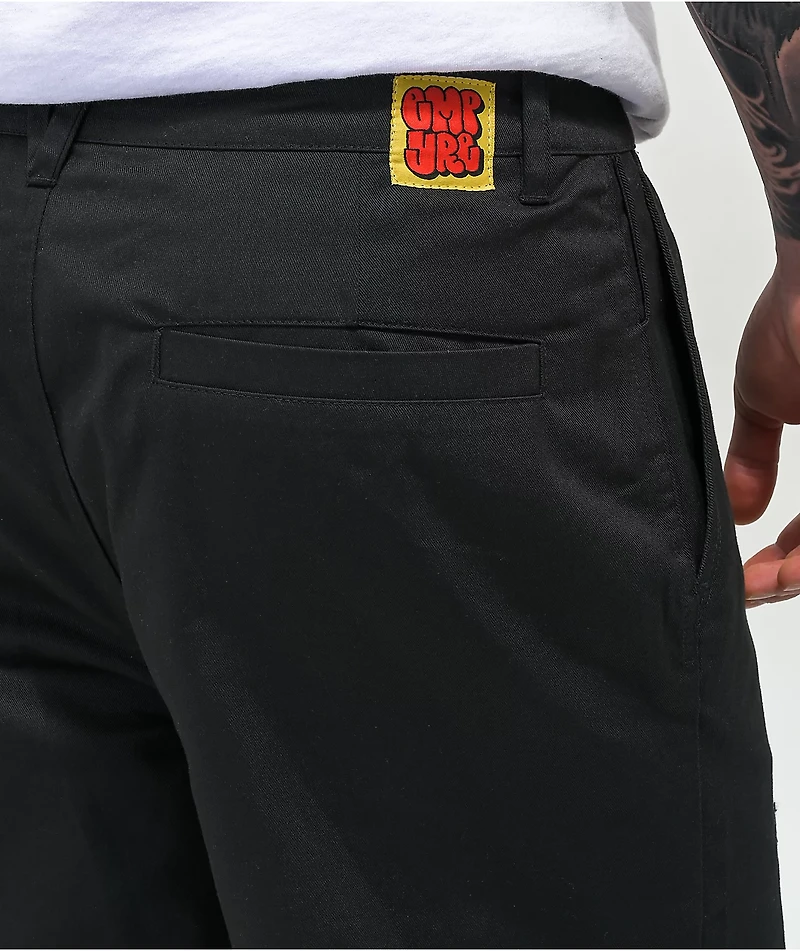 Empyre Sk8 Loose Fit Black Twill Pants