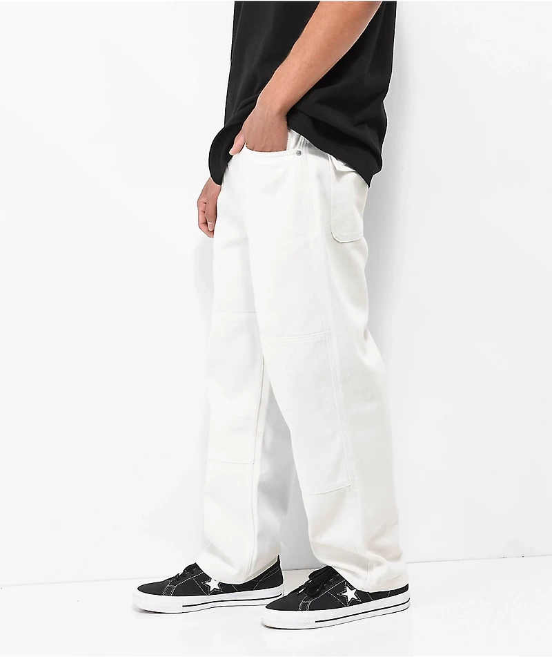 Empyre Skate Denim Cream Carpenter Pants