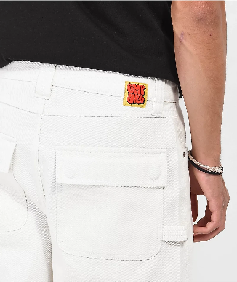Empyre Skate Denim Cream Carpenter Pants
