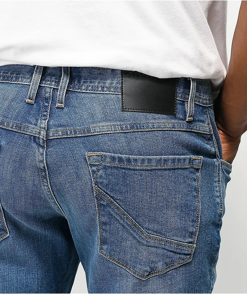 Empyre Skeletor Pally Blue Denim Skinny Jeans