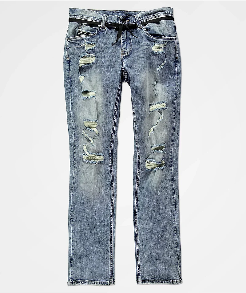 Empyre Skeletor Simon Distressed Skinny Jeans