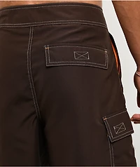 Empyre Skull Brown Cargo Board Shorts