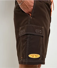 Empyre Skull Brown Cargo Board Shorts