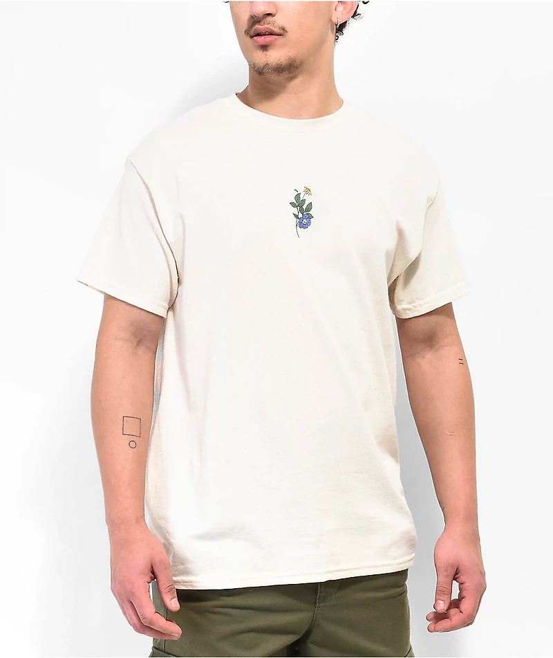 Empyre Skull Floral Tan T-Shirt