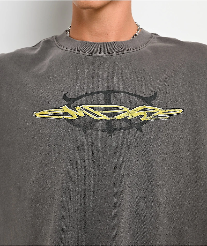Empyre Skurf Peace Sign Grey Wash T-Shirt