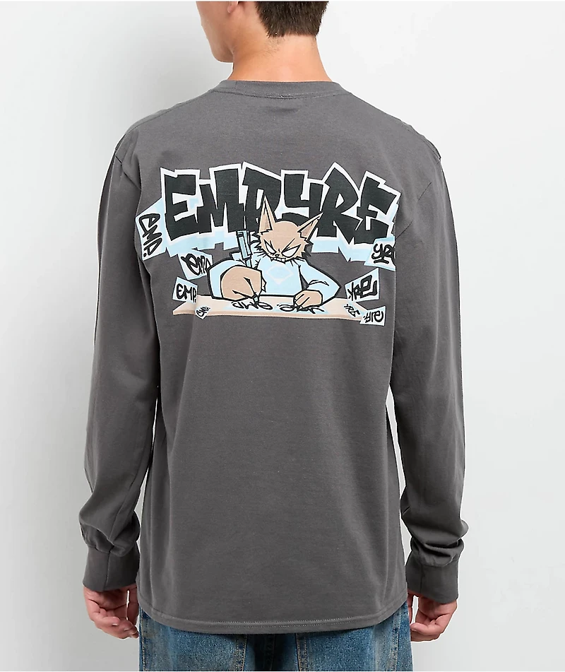 Empyre Slap 4 Charcoal Long Sleeve T-Shirt
