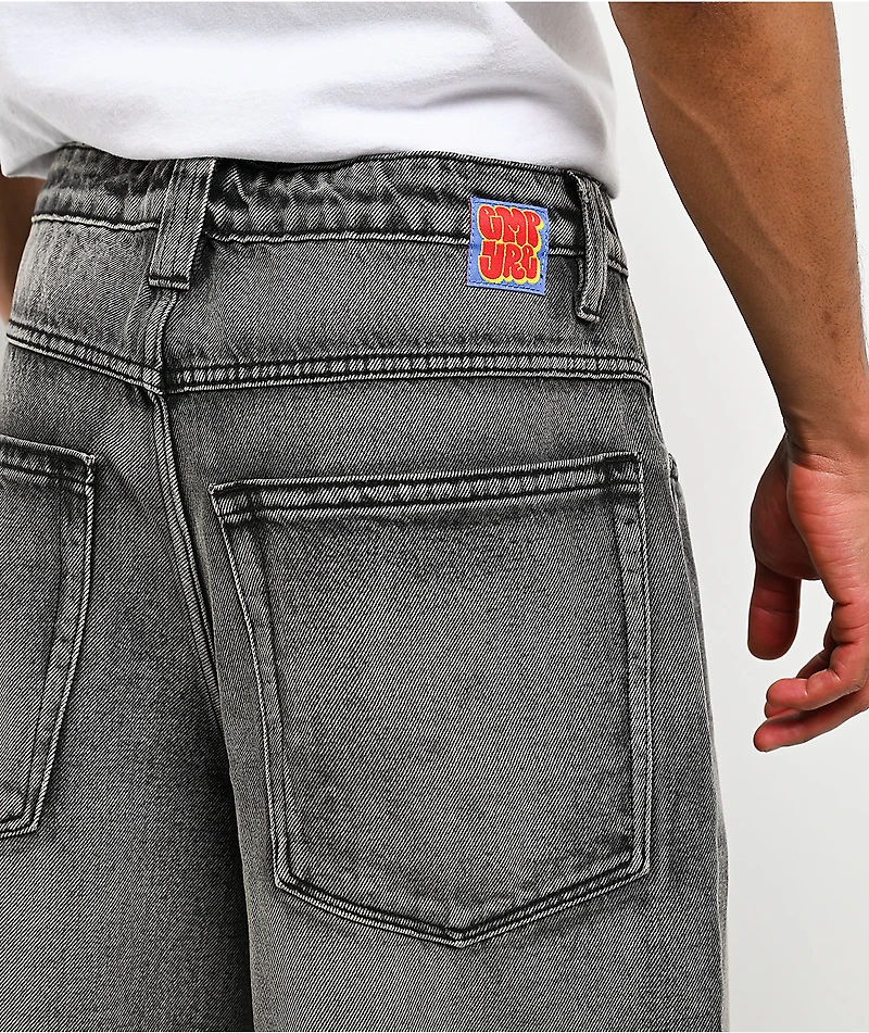 Empyre Slate Grey Wash Ultra Wide Skate Jeans