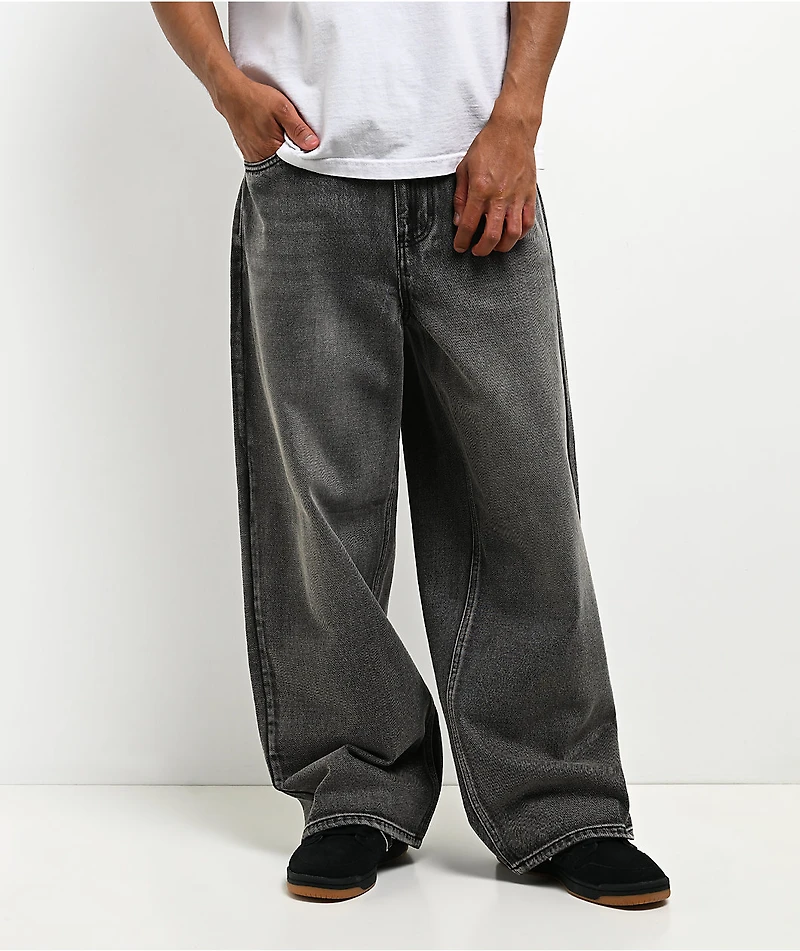 Empyre Slate Grey Wash Ultra Wide Skate Jeans