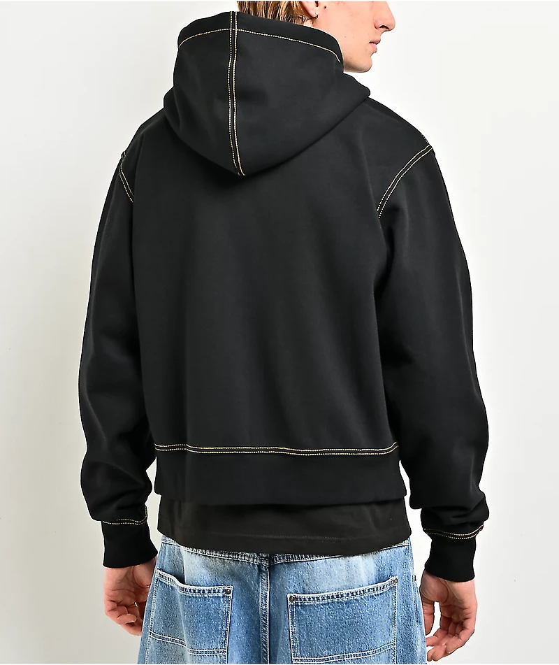 Empyre Slime Rhinestone Black Crop Zip Hoodie