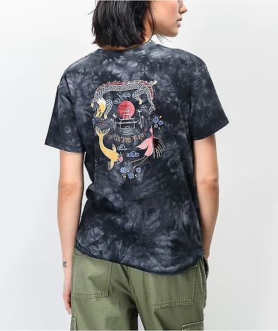 Empyre Sloane Dragon Neutral Black Tie Dye Front T-Shirt
